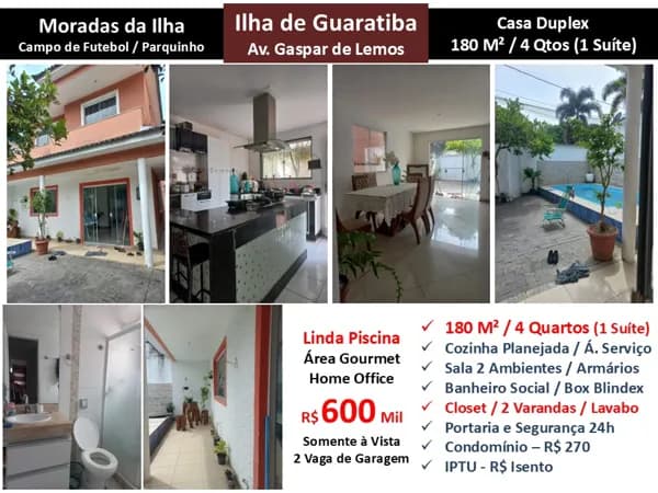 Casa Ilha de Guaratiba Moradas da Ilha 180M² 2