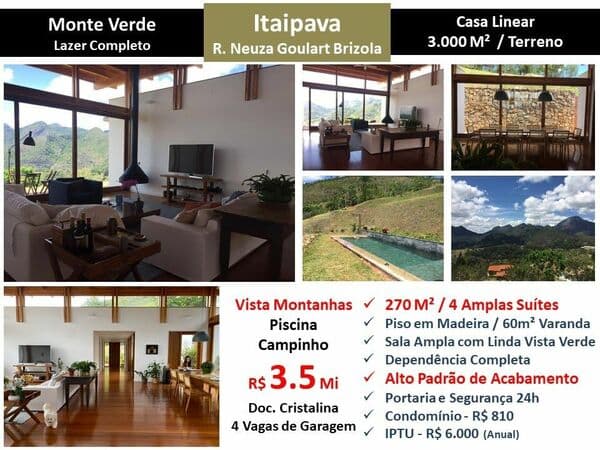 Casa Itaipava Monte Verde 270M²