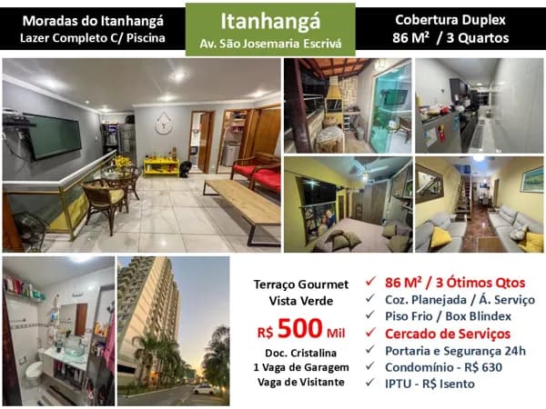 Cob Barra da Tijuca Itanhangá Moradas do Itanhangá 86M²