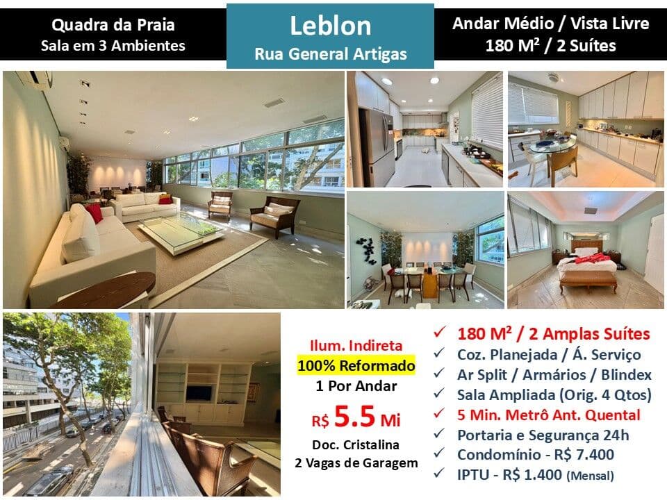 Apto Leblon General Artigas 180M² 2
