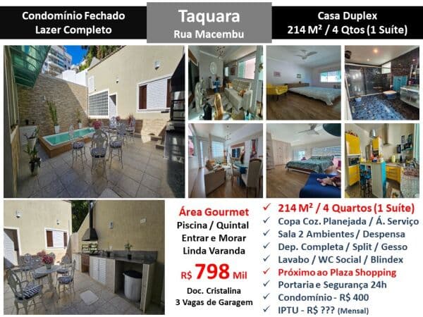 Casa JPA Taquara Macembu 214M²