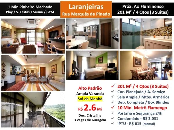 Apto Laranjeiras Marquês de Pinedo 201M²