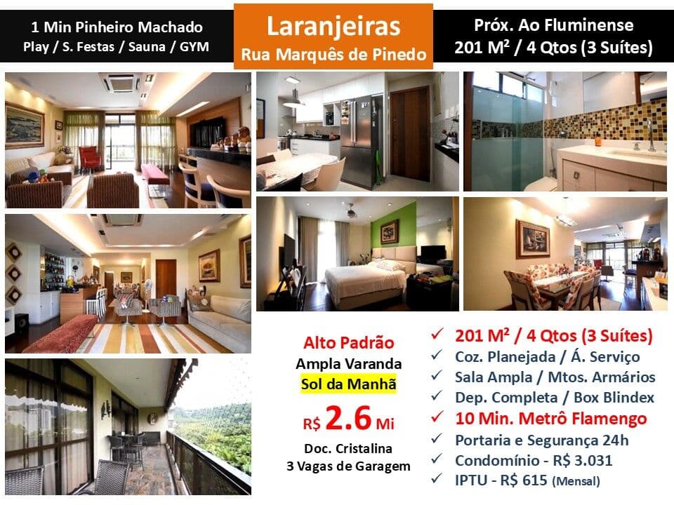 Apto Laranjeiras Marquês de Pinedo 201M²