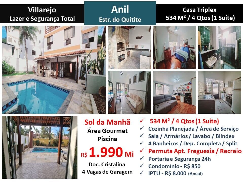 Casa JPA Anil Vilarejo 534M²