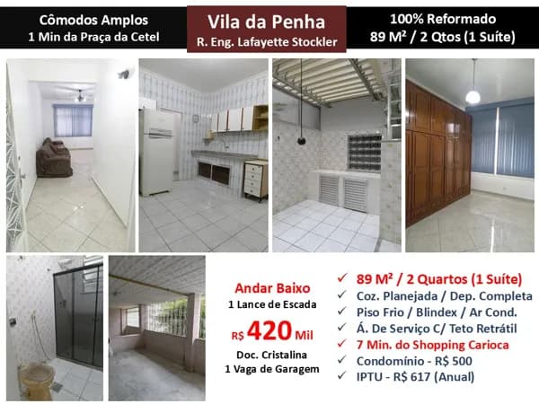 Apto Vila da Penha Lafayette Stockler 89M²