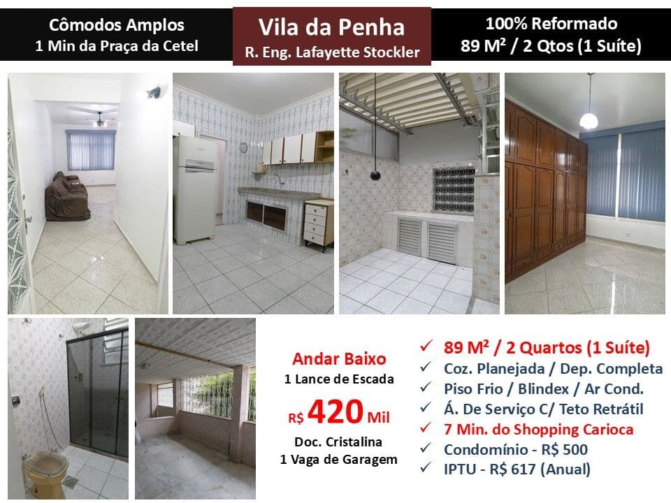 Apto Vila da Penha Lafayette Stockler 89M²