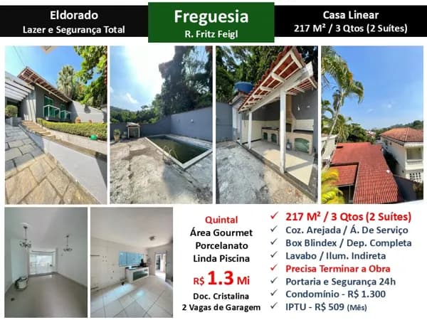 Casa JPA Freguesia Eldorado 217M²