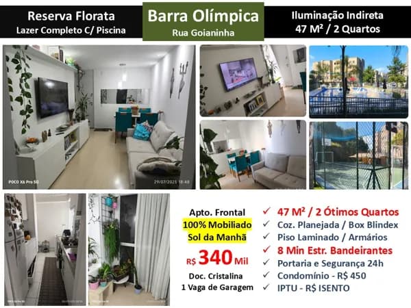 Apto Barra Olímpica Reserva Florata 47M²