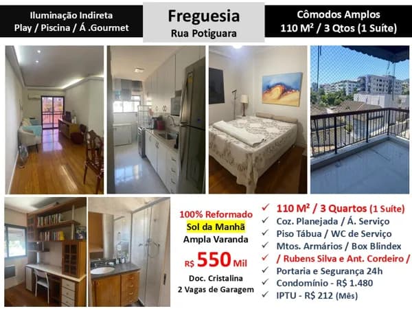 Apto JPA Freguesia Potiguara 110M²