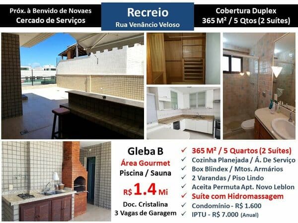 Cob Recreio Gleba B Venâncio Veloso 365M²