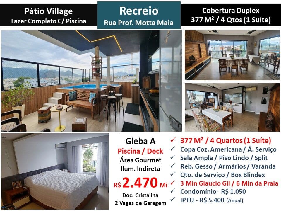 Cob Recreio Gleba A Prof. Motta Maia 377M²