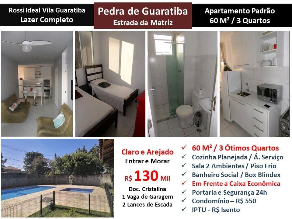 Apto Pedra de Guaratiba Vila Guaratiba 60M²