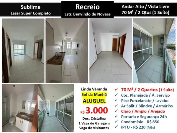 Apto Recreio Sublime 70M²