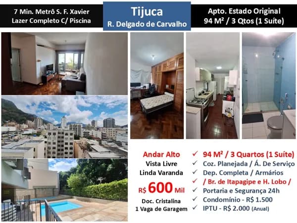 Apto Tijuca Delgado de Carvalho 94M²