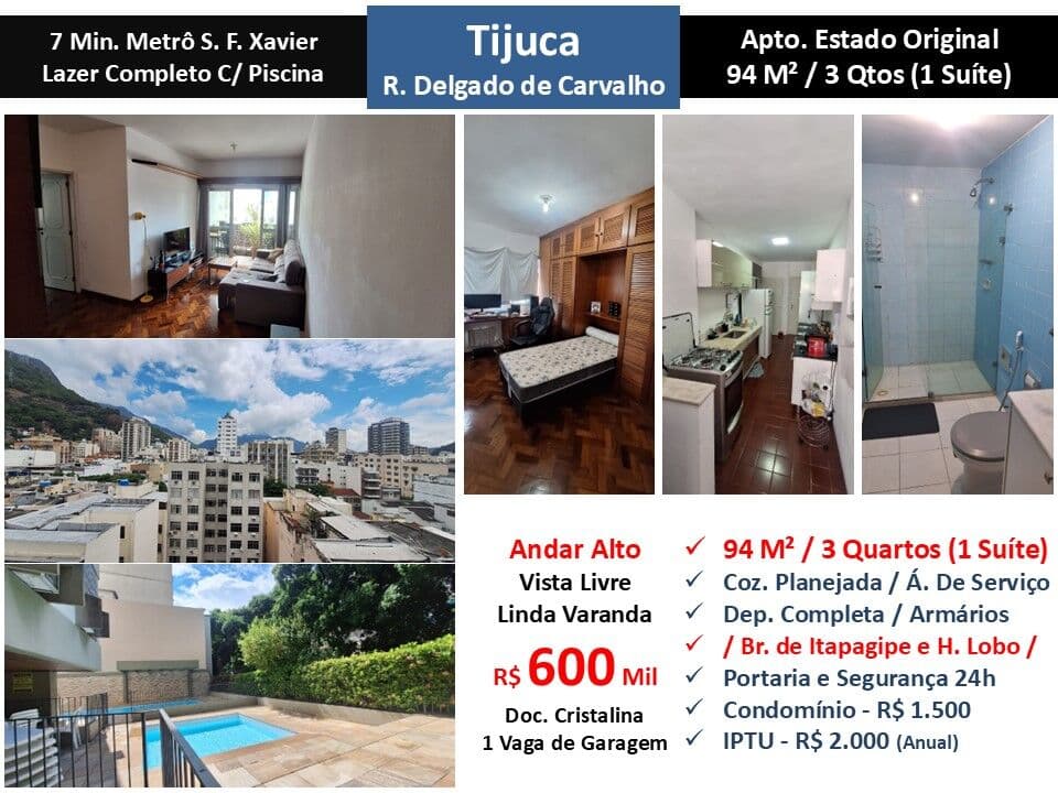 Apto Tijuca Delgado de Carvalho 94M²