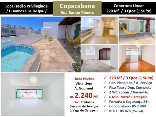 Cob Copacabana Barata Ribeiro 220M² Linear