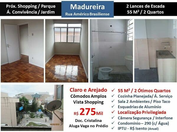 Apto Madureira Américo Brasiliense 55M²