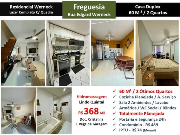 Casa JPA Freguesia Residencial Werneck 60M²