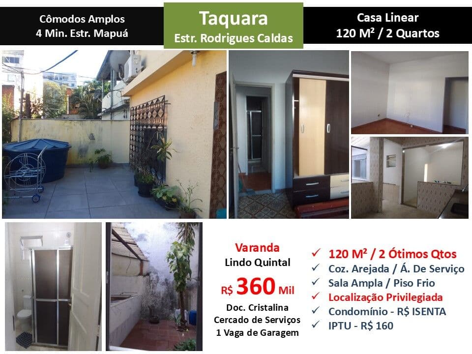 Casa JPA Taquara Rodrigues Caldas 120M²