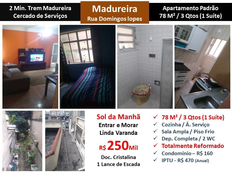 Apto Madureira Domingos Lopes 78M²