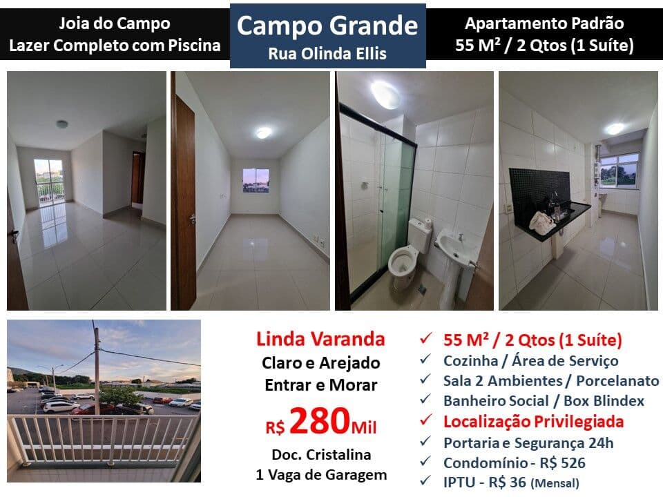 Apto Campo Grande Jóia do Campo 55M² 3