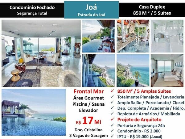 Casa Joá Estrada do Joa 850M²