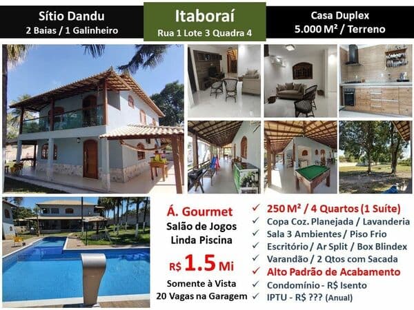 Sítio Itaboraí 250M²