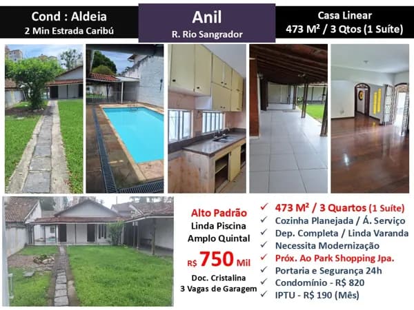 Casa JPA Anil Aldeia 473M²