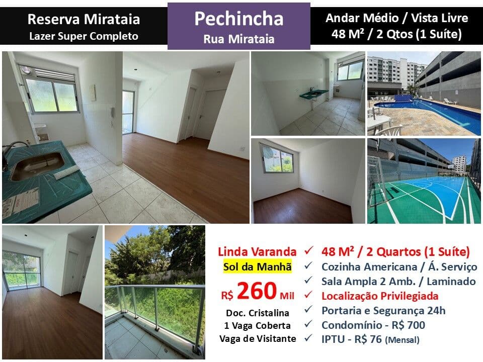 Apto JPA Pechincha Reserva Mirataia 48M²