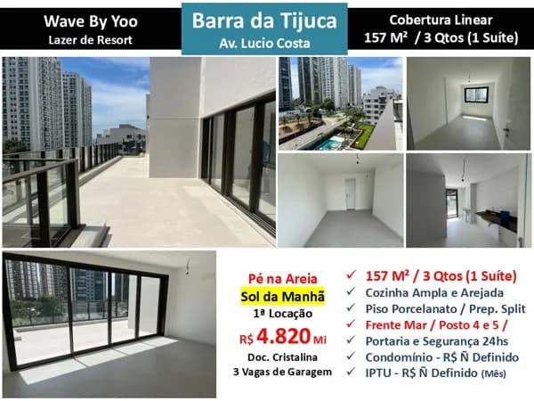 Cob Barra da Tijuca Praia Wave By Yoo 157M² Linear
