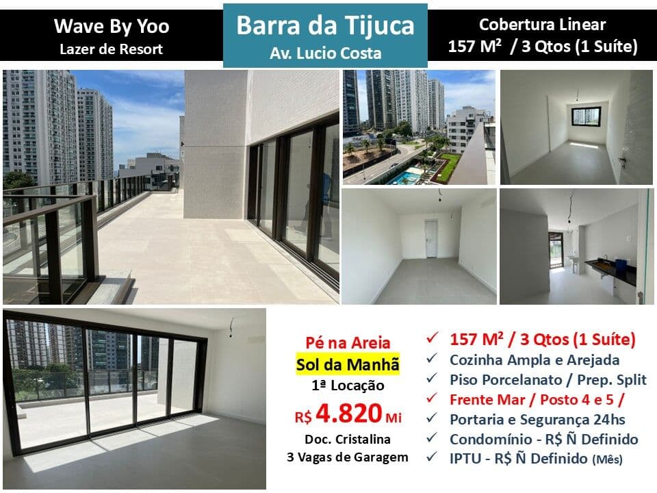 Cob Barra da Tijuca Praia Wave By Yoo 157M² Linear