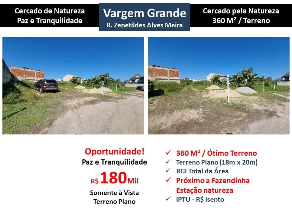 Terreno Vargem Grande Zenetildes Alves Meira 360M²