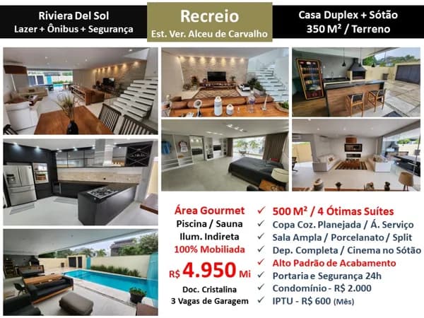 Casa Recreio Riviera Del Sol 500M² 2