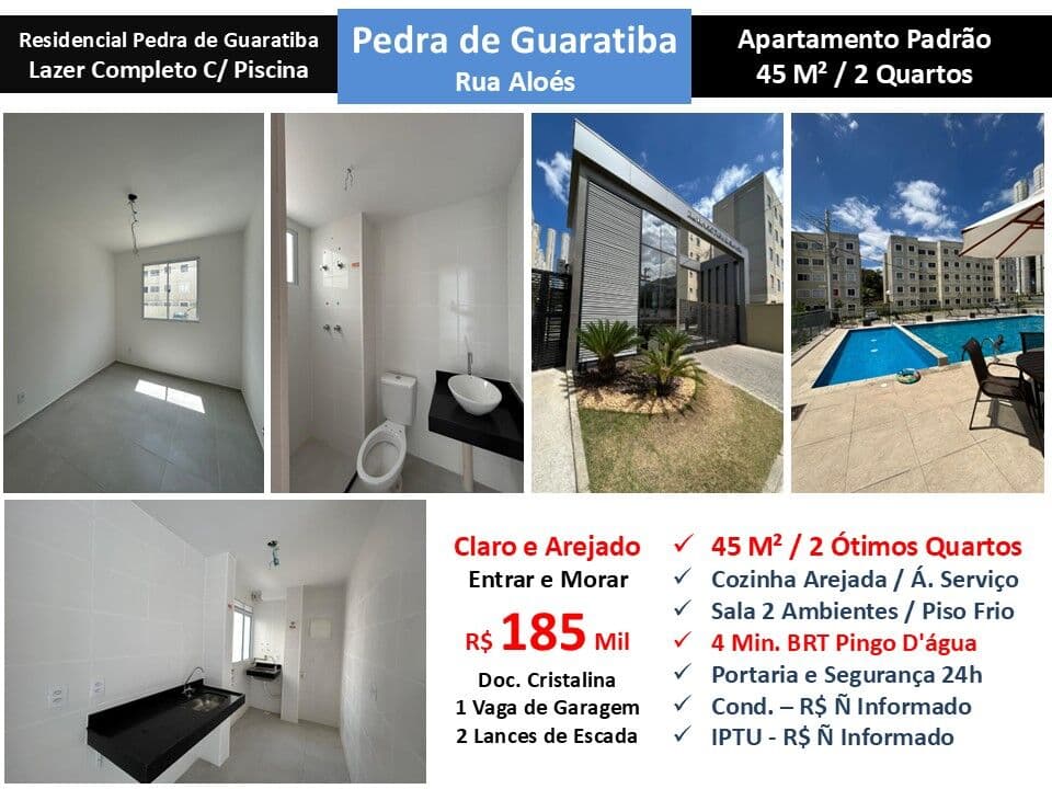 Apto Pedra de Guaratiba Residencial Pedra de Guaratiba 45M²