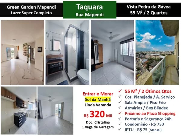 Apto JPA Taquara Green Garden Mapendi 55M²
