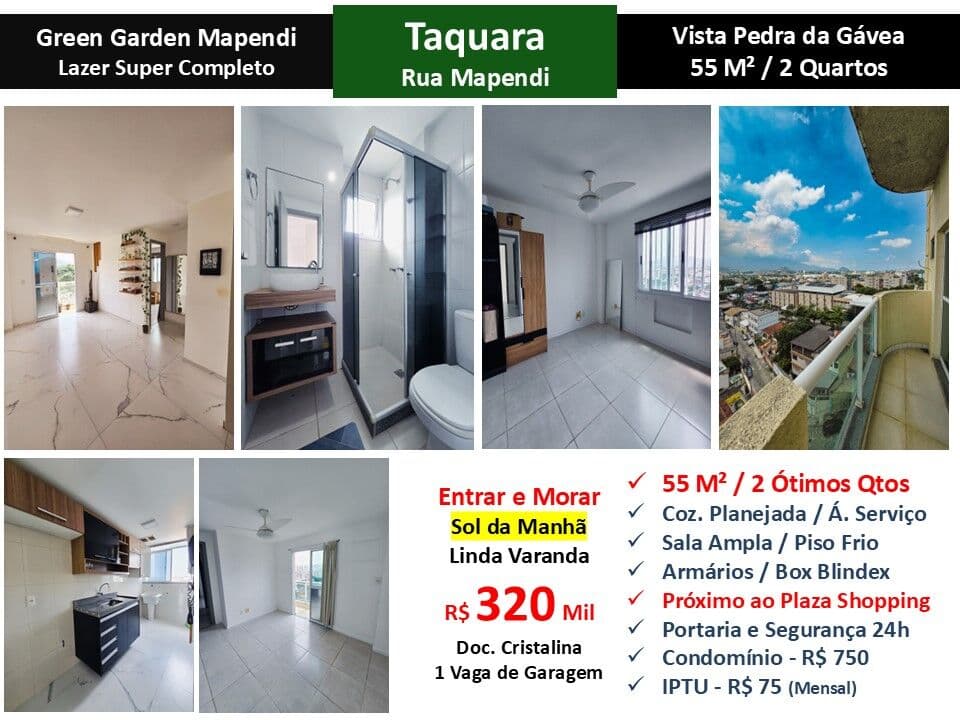 Apto JPA Taquara Green Garden Mapendi 55M²