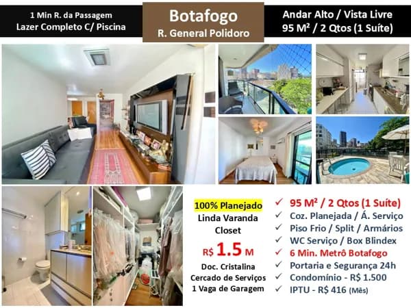 Apto Botafogo Gen. Polidoro 95M²