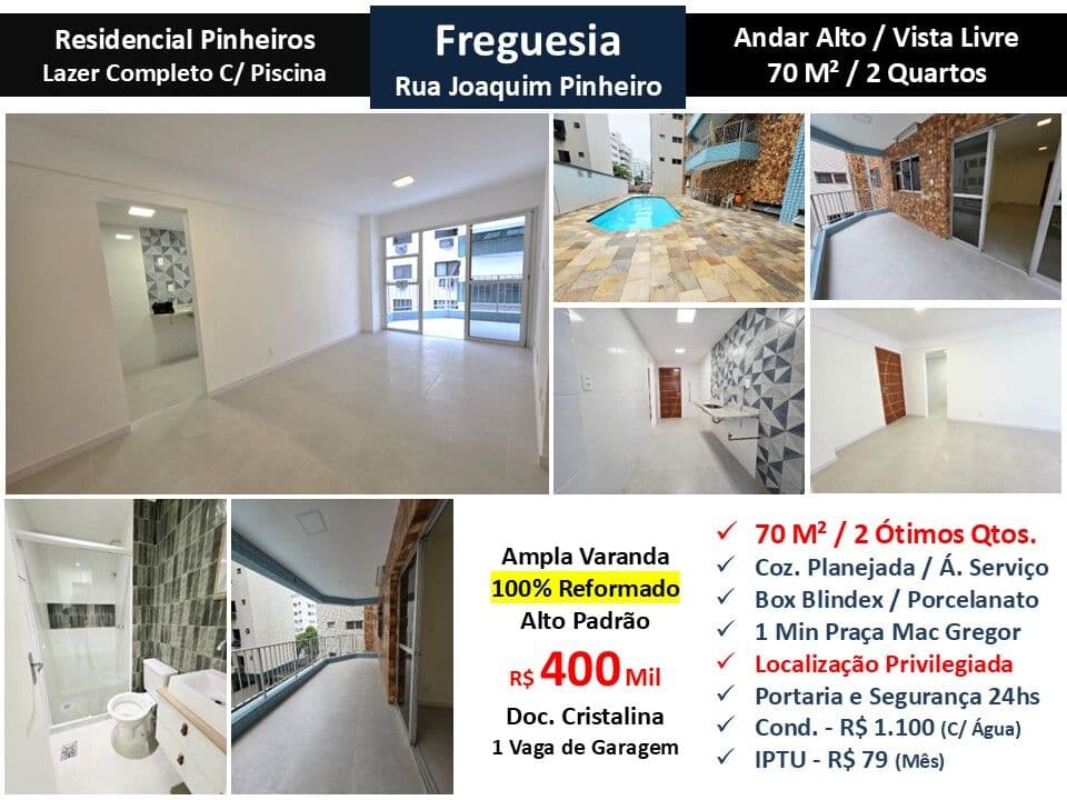 Apto JPA Freguesia Joaquim Pinheiro Residencial Pinheiros 70M²