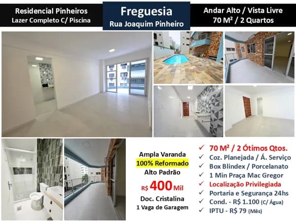 Apto JPA Freguesia Joaquim Pinheiro Residencial Pinheiros 70M²