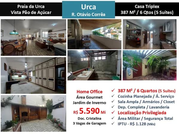 Casa Urca Otávio Corrêa 387M²