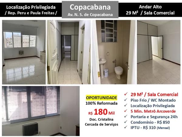 Sala Copacabana N.S de Copacabana 29M²