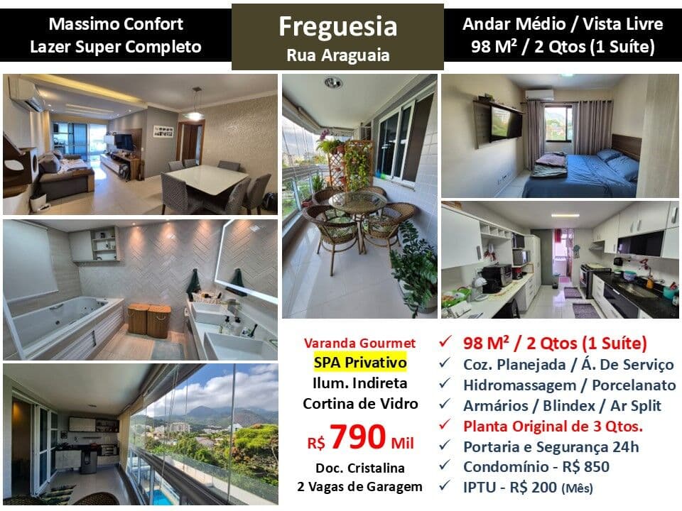 Apto JPA Freguesia Araguaia Massimo 98M²