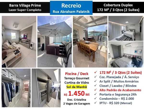 Cob Recreio Barra Village Prime 172M² 3