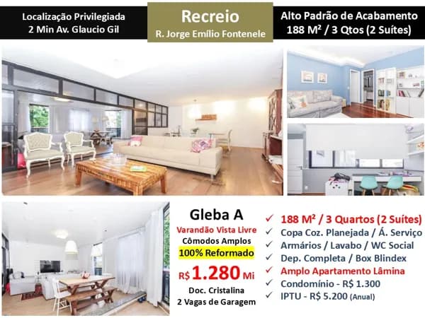 Apto Recreio Gleba A Jorge Emílio Fontenele 188M² 3