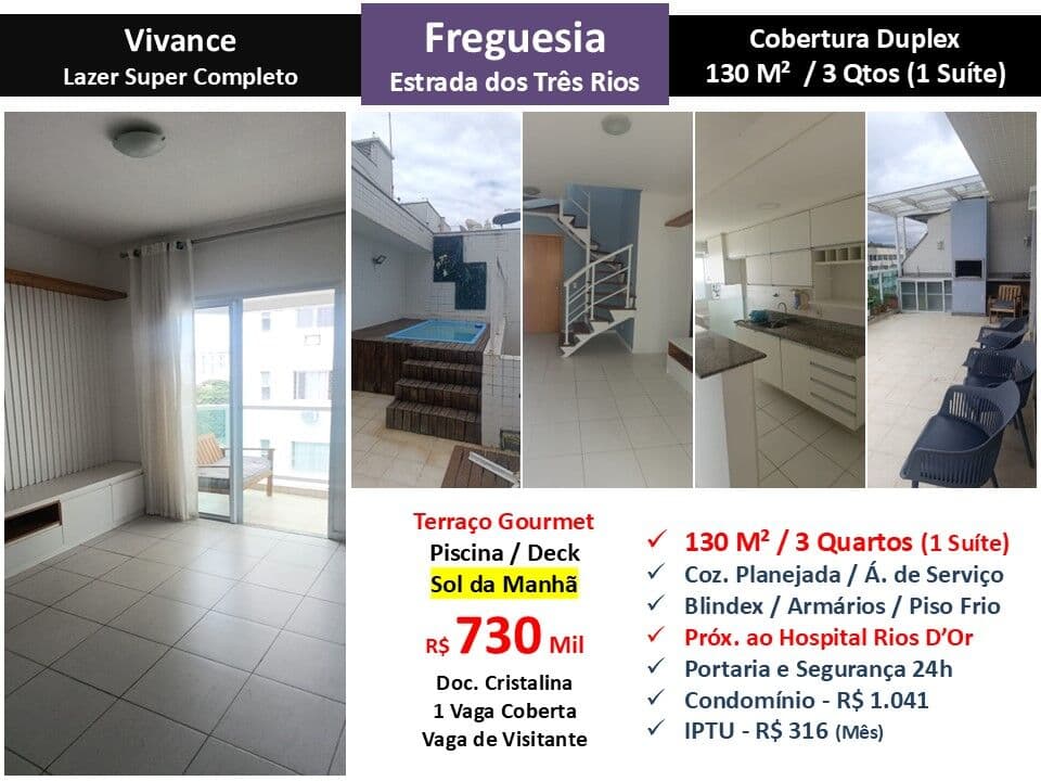 Cob JPA Freguesia Vivance 3 Rios 130M²