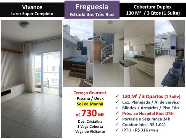 Cob JPA Freguesia Vivance 3 Rios 130M²