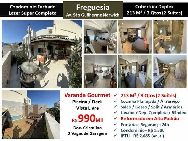 Cob JPA Freguesia São Guilherme Norwich 213M²