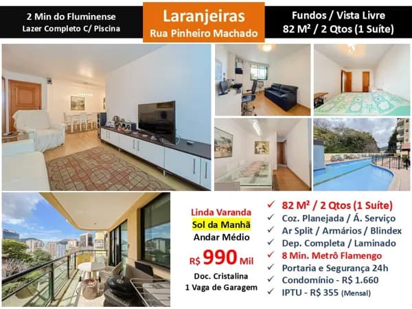 Apto Laranjeiras Pinheiro Machado 82M²