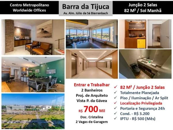 Sala Barra da Tijuca Worldwide 82M²