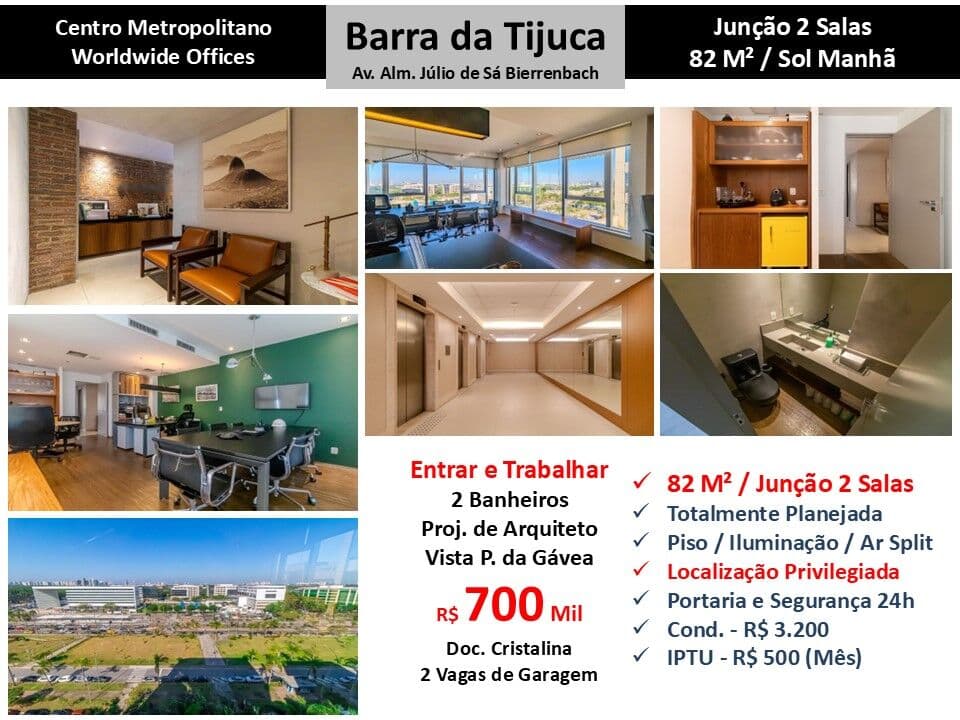 Sala Barra da Tijuca Worldwide 82M²